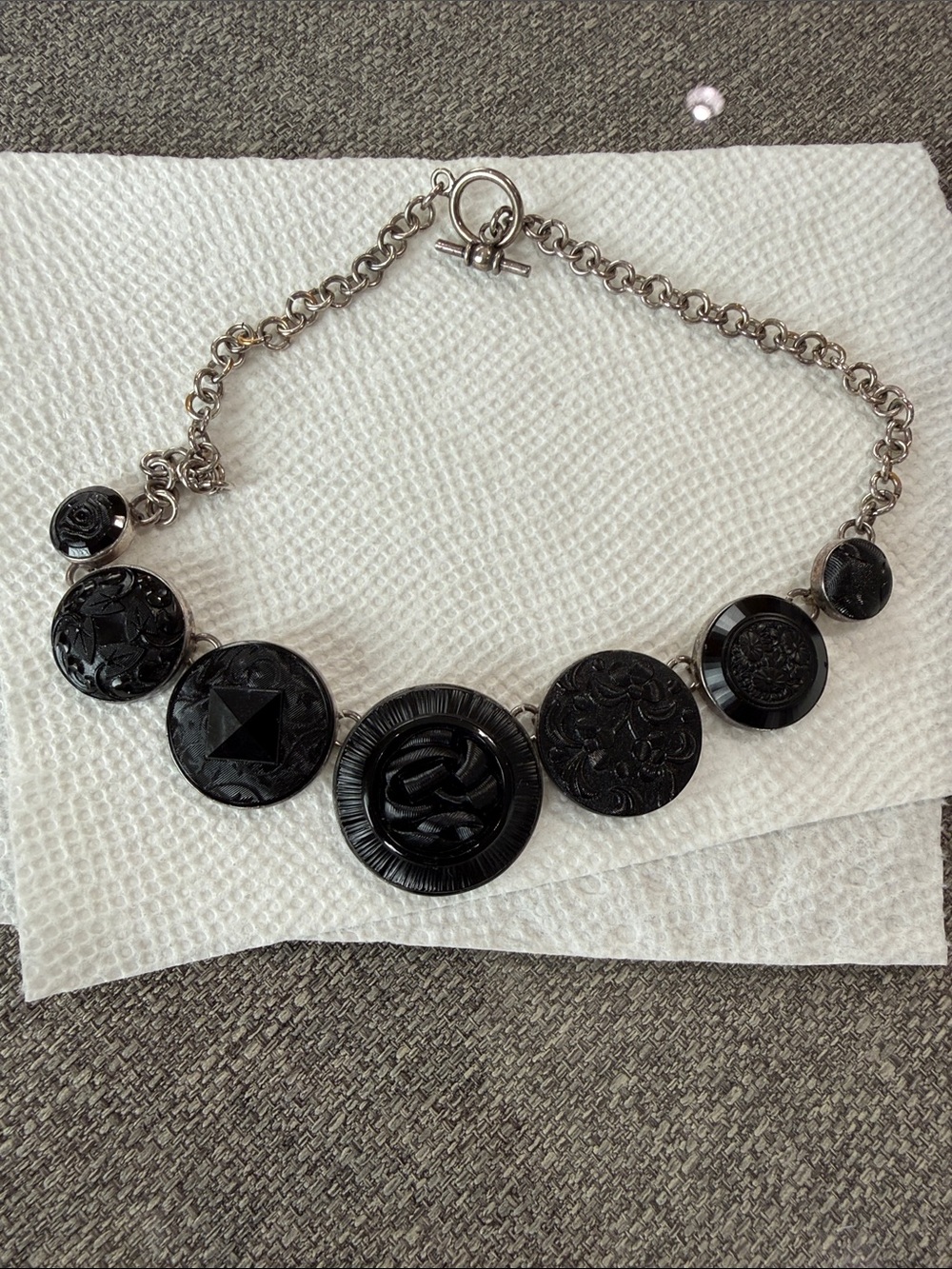 sterling Silver one of a kind vintage necklace brand JSVR Jaqueline Smiley